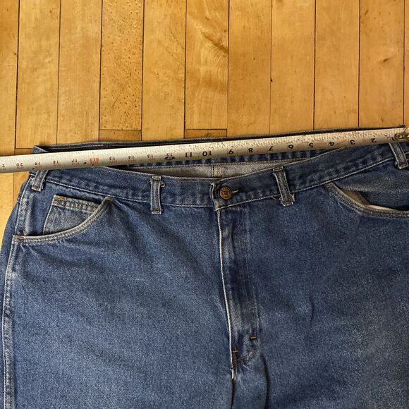 Saddle King Vintage Blue Jeans Men’s 42x34 Made In USA Regular Wash - Picture 4 of 16